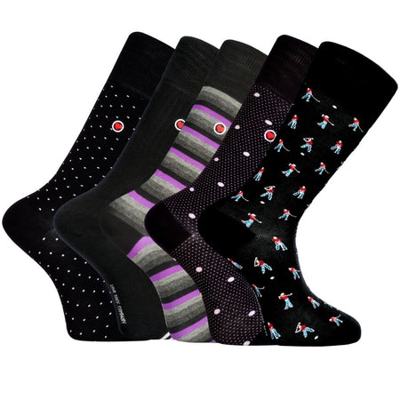The Non-Binding 5-Pack: Premium Men's Mid-Calf Dress Socks - Scottsdale