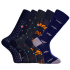 Luxury 5-Pack: Premium Organic Cotton Mid-Calf Dress Socks - Athens
