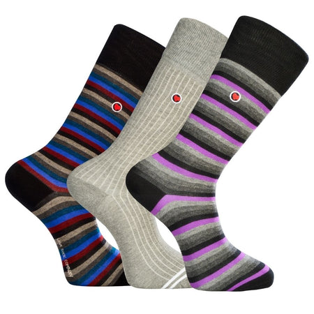 Luxury 3-Pack: Premium Organic Cotton Mid-Calf Dress Socks - Chicago