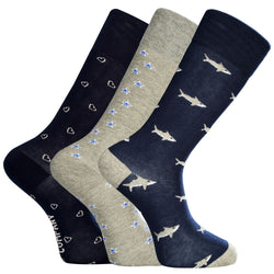 The Non-Binding 3-Pack: Premium Men's Mid-Calf Dress Socks - Shark Tank