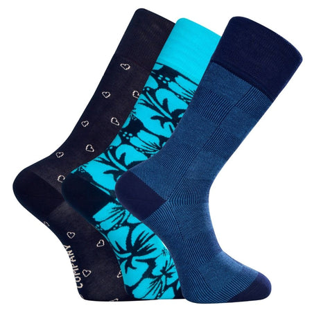 Men's Organic Cotton Mid-Calf Dress Socks (5-Pack) - Seamless, Stay-Up Comfort -Florence