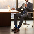 Men's Organic Cotton Mid-Calf Dress Socks (5-Pack) - Seamless, Stay-Up Comfort -Florence