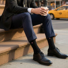 Luxury Organic Cotton Dress Socks for Men: Seamless Fit & Stay-Up Guarantee - Wedding Gift