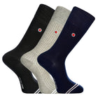 Luxury 3-Pack: Premium Organic Cotton Mid-Calf Dress Socks - Ribbed Solids