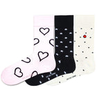 3-Pack Fun & Colorful Patterned Crew Socks - Zero-Slip Fit - White Pack