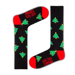 Christmas Gift Idea: Festive Pattern Mid-Calf Sock - Seamless Comfort - Noel