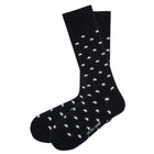 Star Pattern Mid-Calf Dress Sock - Seamless Organic Cotton