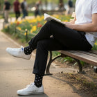 Star Pattern Mid-Calf Dress Sock - Seamless Organic Cotton