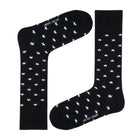 Star Pattern Mid-Calf Dress Sock - Seamless Organic Cotton
