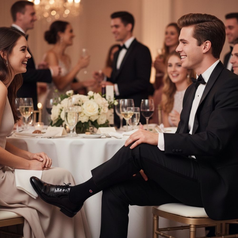 Luxury Pack: Premium Organic Cotton Mid-Calf Dress Socks - Ribbed Solid Black