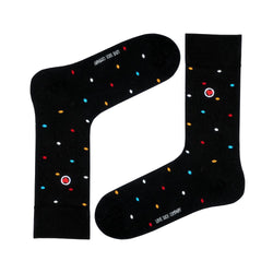 The Best Women's Crew Socks: Performance Organic Cotton with Arch Support - Mini Polka Black