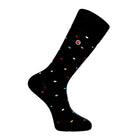 Premium Colorful Polka Dot Mid-Calf Sock - Zero-Sag, Fine Cotton - Mini Polka Black