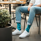 Premium Mid-Calf Sock - Subtle Floral Pattern - Stay-Up Fit - Lily