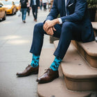 Premium Mid-Calf Sock - Subtle Floral Pattern - Stay-Up Fit - Lily