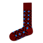 Men's Mid-Calf Dress Socks - Organic Cotton - Colorful Fun Pattern - Love Sock Company -Deluxe