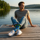 Men's Fun Novelty Crew Socks - Organic Cotton Gift - Turtle