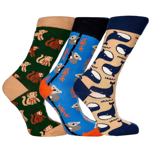 3-Pack Fun & Colorful Novelty Women's Crew Socks - Perfect Gift Set