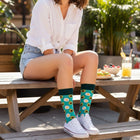 Women's Fun Novelty Crew Socks - Organic Cotton Gift Avocado