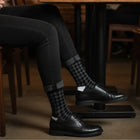 Premium Trouser Socks: Zero-Slip Fit with Organic Cotton - Circles