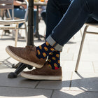 Men's Fun Novelty Crew Socks - Organic Cotton Gift - Burger
