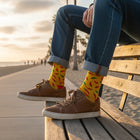 Premium Seamless Crew Socks - Fun Patterns & Stay-Up Organic Cotton - Peppers