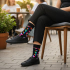 3-Pack Fun Hearts Pattern Crew Socks - Perfect Christmas & Valentine's Gift
