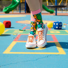 Fun & Colorful Patterned Women's Crew Socks - Zero-Slip Fit - Seamless & Stay-Up