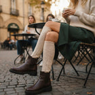 Premium Organic Cotton Knee High Socks - Non-Slip Fit for Boots