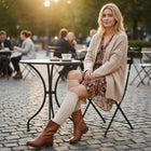 Premium Organic Cotton Knee High Socks - Non-Slip Fit for Boots