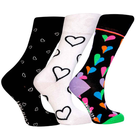 Women's 3-Pack Hearts Socks Gift Set