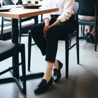 Premium Trouser Socks: Zero-Slip Fit with Organic Cotton - Mini Polka White