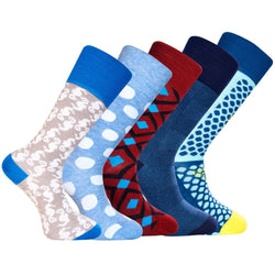 Men’s Colorful Fun Patterned Dress Socks Gift Pack