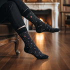 Luxury Seamless Black Dress Socks for Women - Premium Organic Cotton