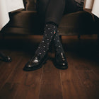 Luxury Seamless Black Dress Socks for Women - Premium Organic Cotton