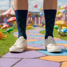 Premium Seamless Crew Socks - Fun Patterns & Stay-Up Organic Cotton - Dinosaur