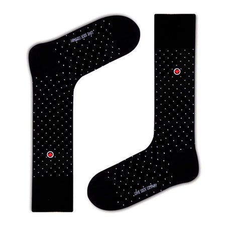 Biz Dots Men's Polka Dot Premium Dress Socks Black Love Sock Company (M) - LOVE SOCK COMPANY