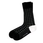 Circles Crew Socks Black (W) - LOVE SOCK COMPANY