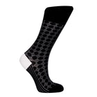 Circles Crew Socks Black (W) - LOVE SOCK COMPANY
