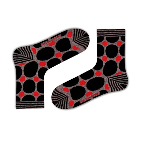 Polka Dots Women Fun Colorful Grey Quarter Crew Socks (W) - LOVE SOCK COMPANY