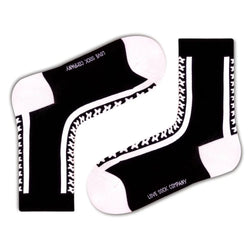 Hollywood Funky Black Quarter Crew Socks (W) - LOVE SOCK COMPANY