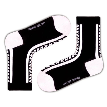 Hollywood Funky Black Quarter Crew Socks (W) - LOVE SOCK COMPANY
