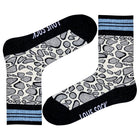 Leopard animal print fun patterned organic novelty crew socks for women - LOVE SOCK COMPANY