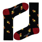 Lion Crew Socks Black (W) - LOVE SOCK COMPANY