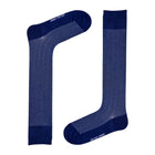 Men's Navy Blue Over The Calf Dress Socks Love Sock Company Knee High Chevron (M) - LOVE SOCK COMPANY