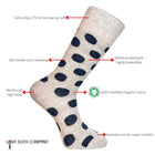 Men's Polka Dot Dress Socks - Big Polka (M) - LOVE SOCK COMPANY