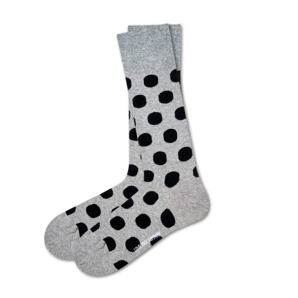 Men's Polka Dot Dress Socks - Big Polka (M) - LOVE SOCK COMPANY