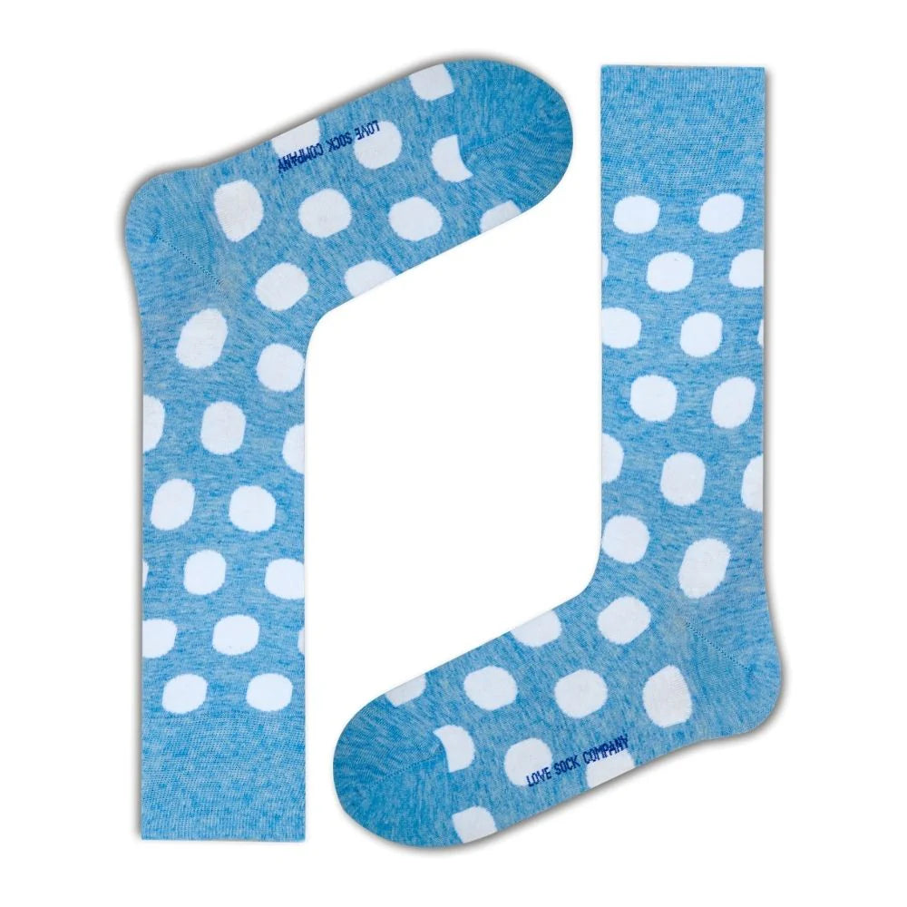 Men's Polka Dot Dress Socks - Big Polka (M) - LOVE SOCK COMPANY