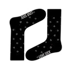 Mini Hearts patterned organic cotton women's black crew socks - LOVE SOCK COMPANY