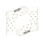 Mini Hearts patterned organic cotton women's white crew socks - LOVE SOCK COMPANY
