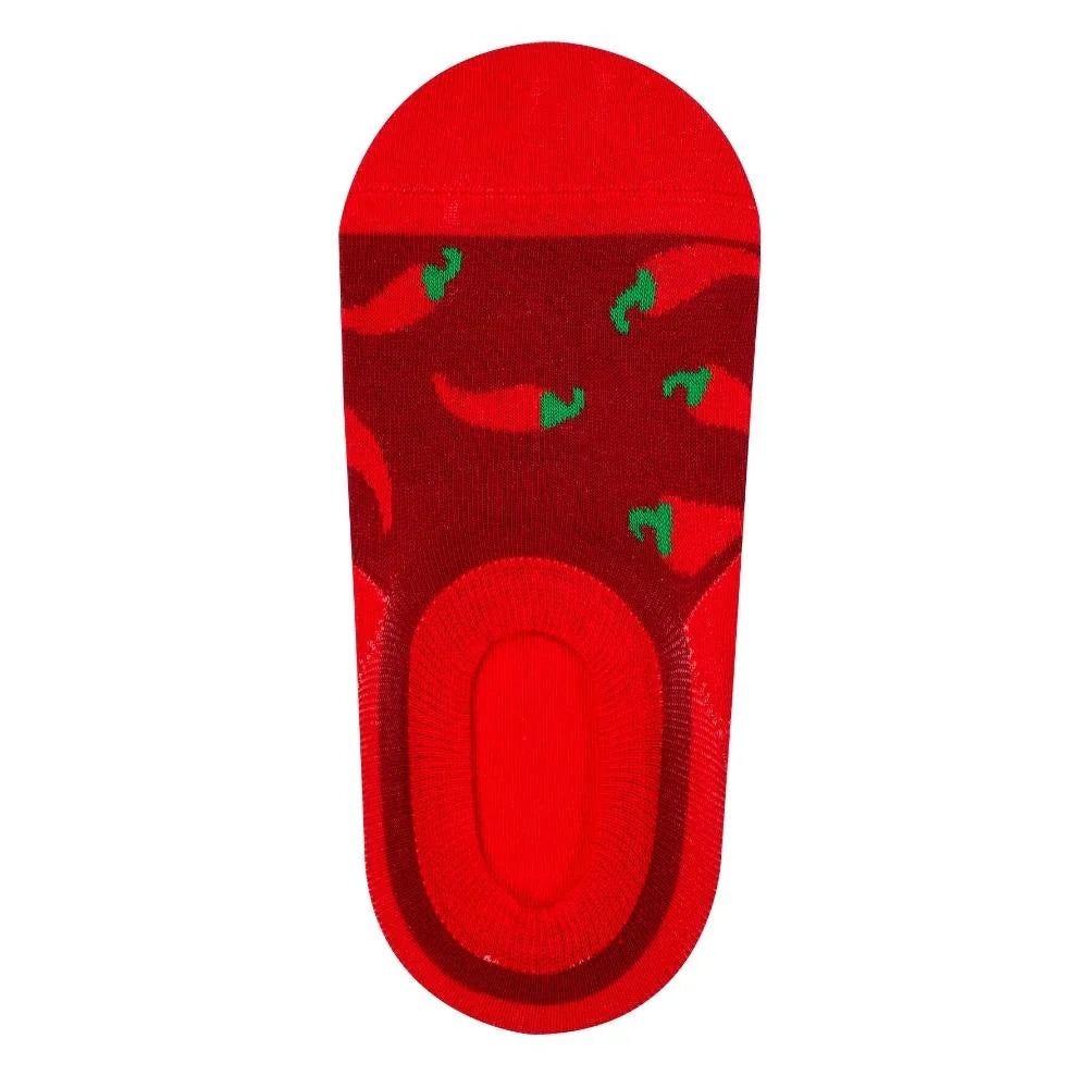 No-Show Chili Pepper Socks (Unisex) - LOVE SOCK COMPANY